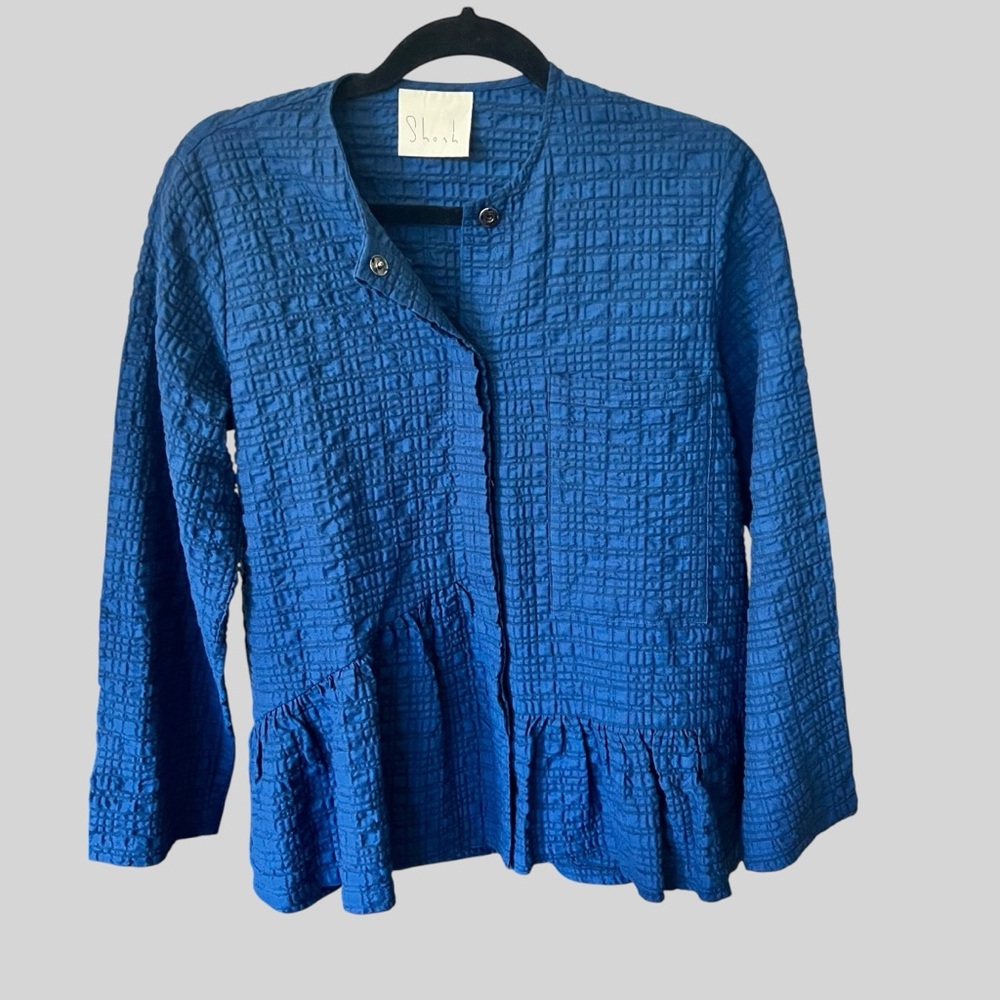 Shosh  Cococrinkle Seersucker Blue Blouse